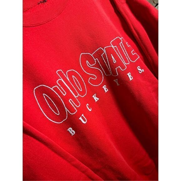 Men’s XL - 1990s Ohio State University Buckeyes Sweatshirt Crewneck Script - Picture 3 of 7